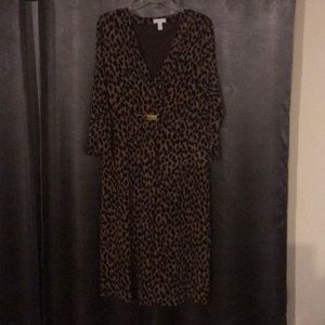 Charter Club long sleeve animal print dress